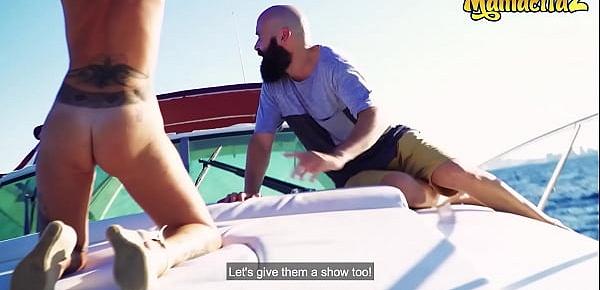  CHICAS LOCA - Gina Snake Max Cortes - Naughty Spanish MILF Hardcore Sex On Boat With Her Sugar Daddy